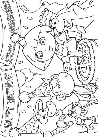 Happy Birthday  Coloring Page